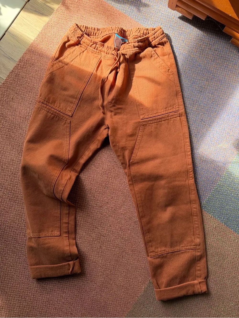 Ship supply double knee orange sea pants